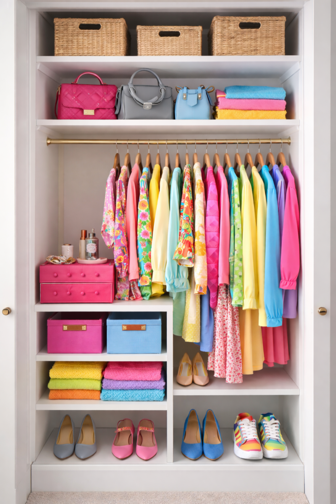 Beautifully organised capsule wardrobe